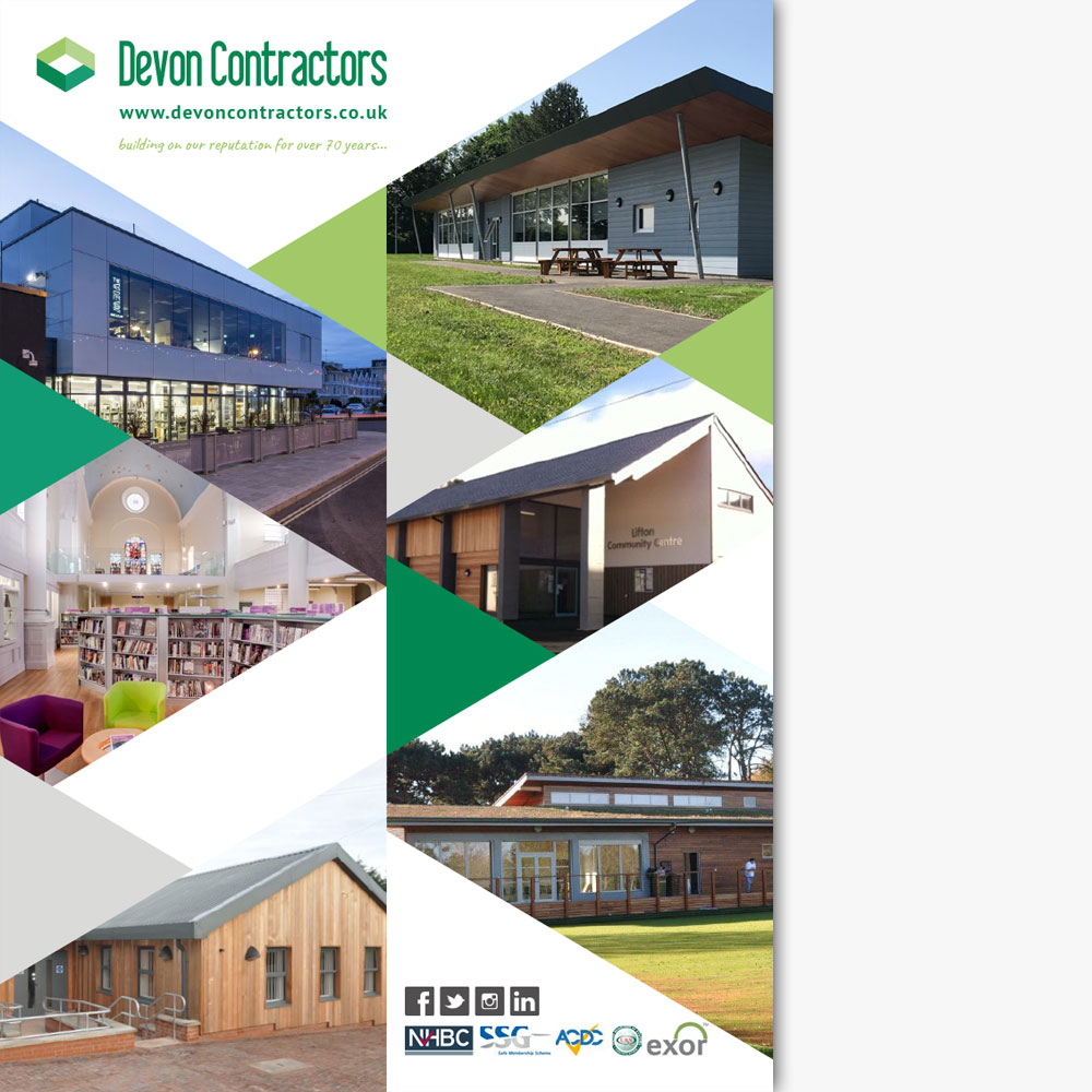 Designed and Printed Brochures for Devon Contractors by ADG Graphics in Plymouth Devon